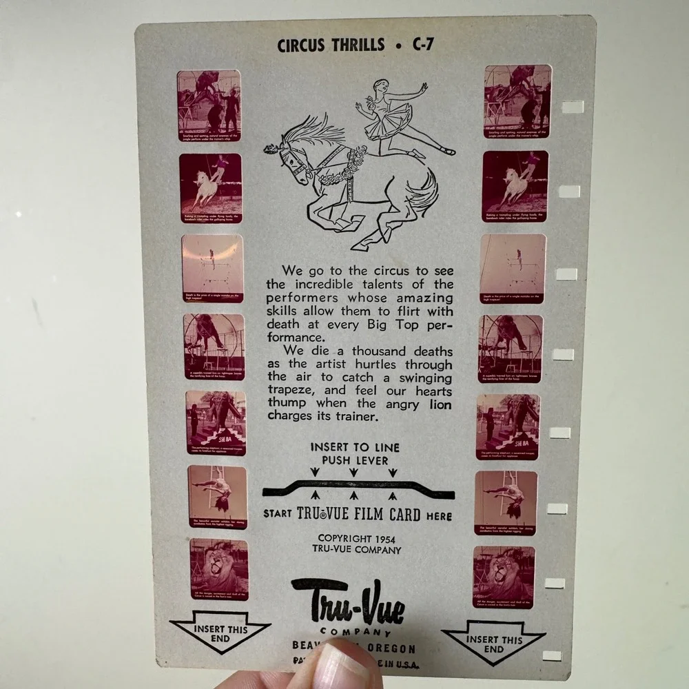 1950's TruVue View Master Circus Thrills Yosemite‎ National Park Scenic Reels